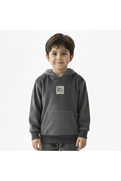 alqarat "القارات" Kids velvet Hoodie and short Set