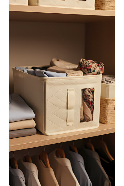 SER&YAT Window Shelf Organizer 25 cm - Cream Tela | 1 Piece | Foldable with Steel Support