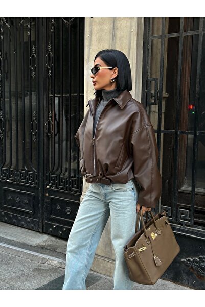 Blanco Дамско кожено яке с колан от новата колекция