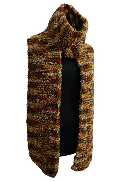 bi ters bi düz ELÖRGÜSÜ SONBAHAR RENKLERİ BUKLET ATKI