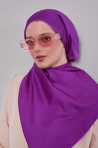 Levidor Purple Solid Color Trend Twill Scarf