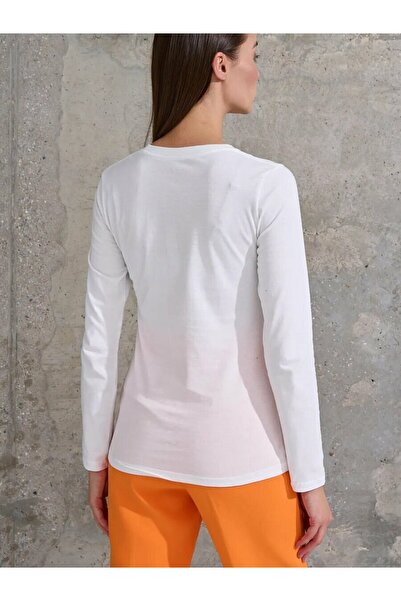 ELNOYA Unisex White Oversized Basic Daily Sweatshirt Long Sleeve Comfortable