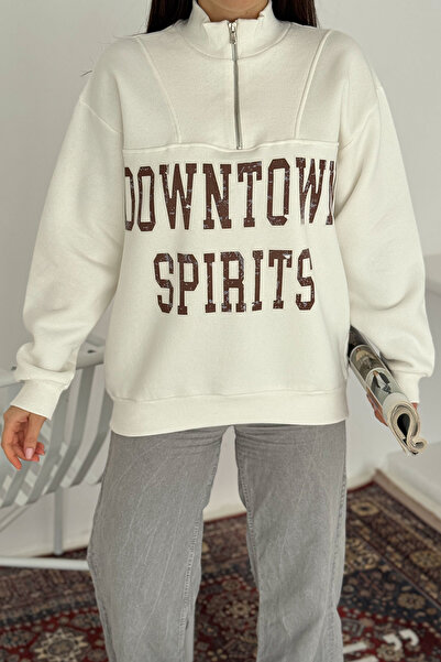 Noa Noa Women's Zip-Up Printed Sweatshirt – Downtown Energy