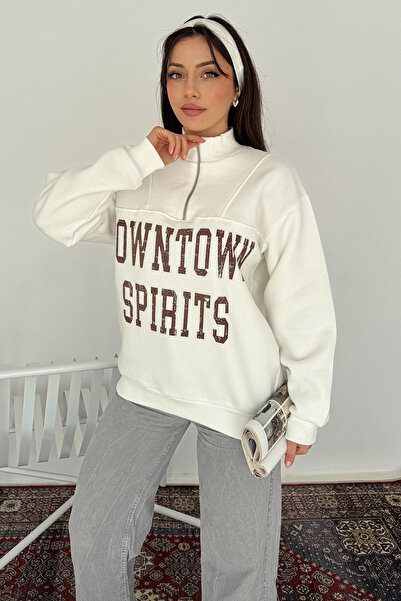 Noa Noa Women's Zip-Up Printed Sweatshirt – Downtown Energy