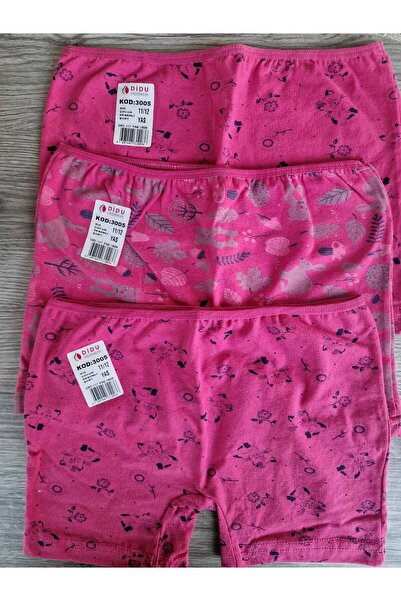 LİA Underwear Girl's Patterned Boxer 3-Piece Set