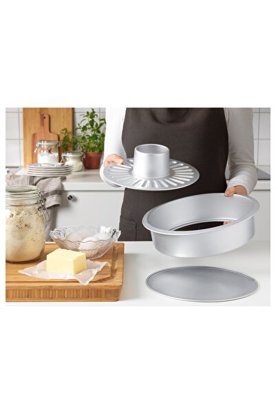 Generic Loose-base cake tin, silver-colour