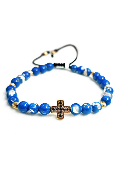 AR Jewels & Diamonds 14K Gold Adjustable Cord Bracelet with Agate Beads