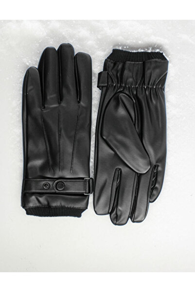 Özyer Çeyiz Faux Leather Gloves for Cold Winter Months for Motorcycle Skiers
