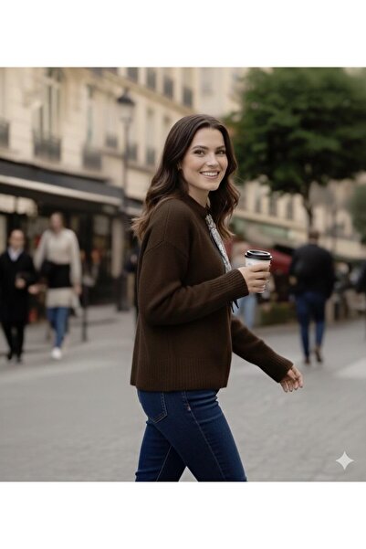 MONAMORE Women's Laine Ultra Soft Long Sleeve Scarf Sweater