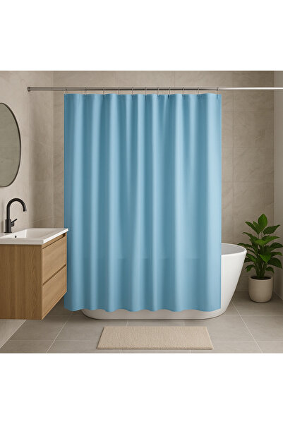 IKEA COZY ROOM - LUDDHAGTORN duş perdesi, mavi, 180x200 cm