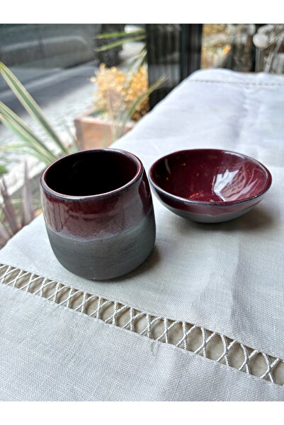 HAZEYA SERAMİK Stoneware Handmade Espresso Cup and Set