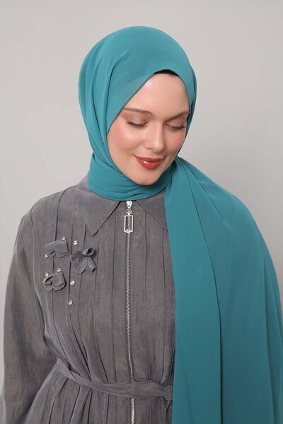 Levidor Σάλι από σιφόν Water Green Lux