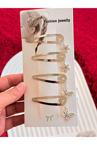 EliraToka Women-Girls 4-Piece Metal Ethnic Pattern Clasp Set with 1 Card