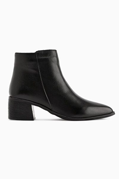 Limoya Mita Genuine Leather Black Heeled Women's Boots