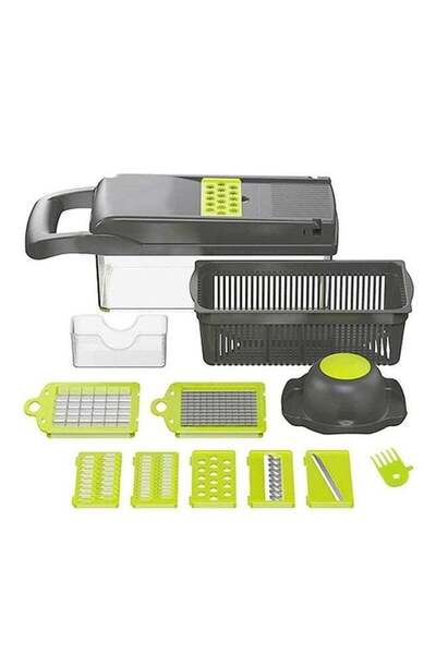Generic 15 In 1 Interchangeable Blades Vegetable Chopper Slicer Multicolour 32.2x11.3x11.3cm