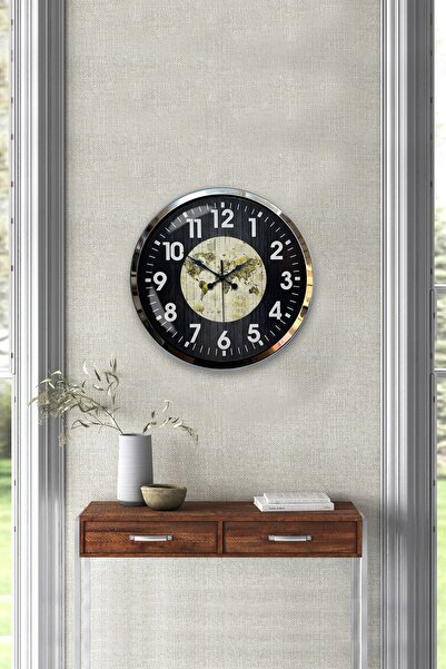 Kasva Concept 40 Cm Krom Metal Mutfak Duvar Saati