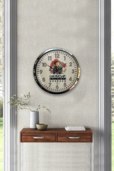 Kasva Concept ساعة حائط لصالون التجميل من معدن الكروم مقاس 40 سم