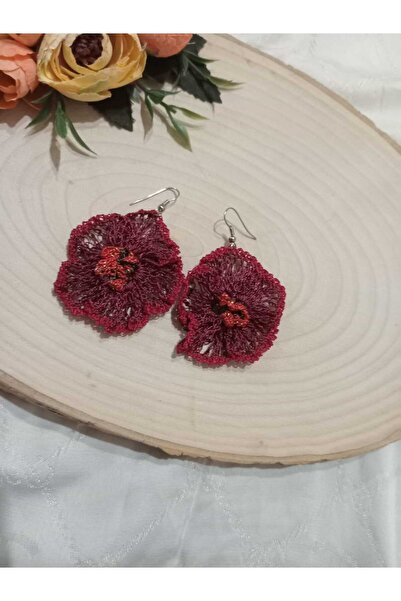golden takış Handmade Knitted Modern Earrings