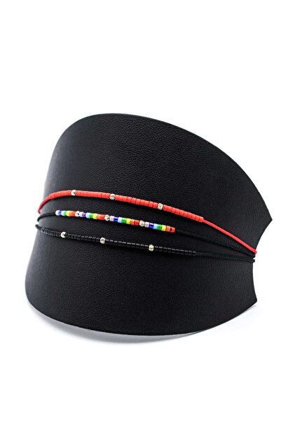 AR Jewels & Diamonds Set of 3 14K Gold Cord Bracelets AR3810 with 2 mm Gold Beads and 2 mm Miyuki Beads