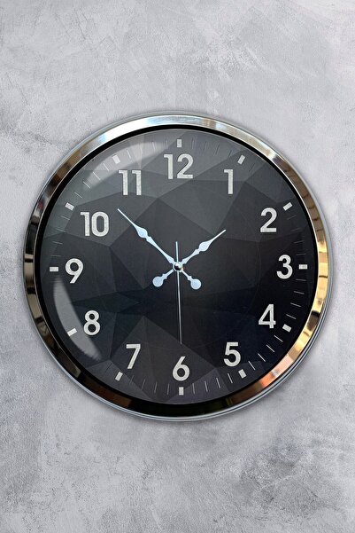 Kasva Concept Hediyelik 40 Cm Krom Metal Kuş Duvar Saati