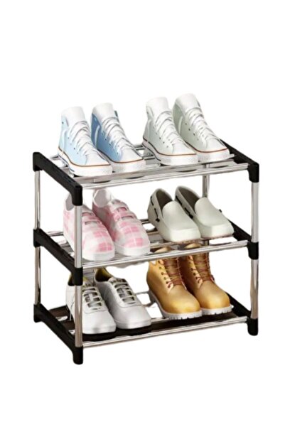The comprehensive house رف أحذية من الفولاذ المقاوم للصدأ بأربع طبقات - سريع،...