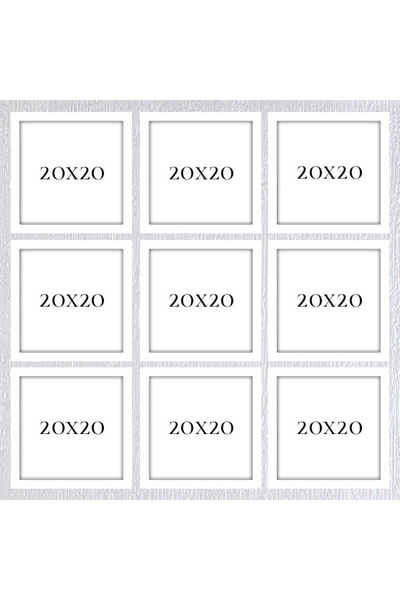 Araste Dekorasyon Dokuzlu 20x20 Çerçeve ( Postersiz )-Kare Çerçeve-Anı Köşesi...