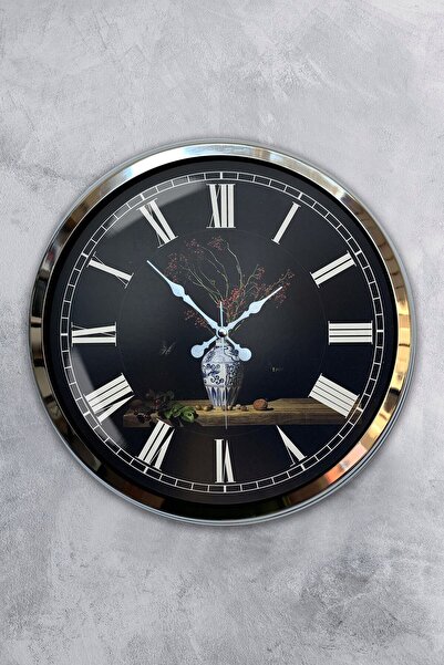 Kasva Concept 40 cm Chrome Metal Libra Wall Clock