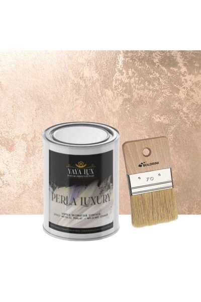 YaYa Color Vopsea decorativa de Lux, Perla Luxury cu Fulgi Perlati, Roz Prafu...