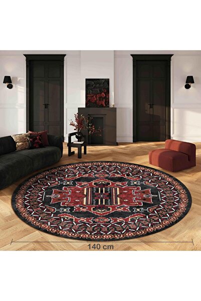 Home Soul Elegant round rug, 140cm diameter | Various designs for a modern and classic touch | Ideal for living rooms and bedrooms
