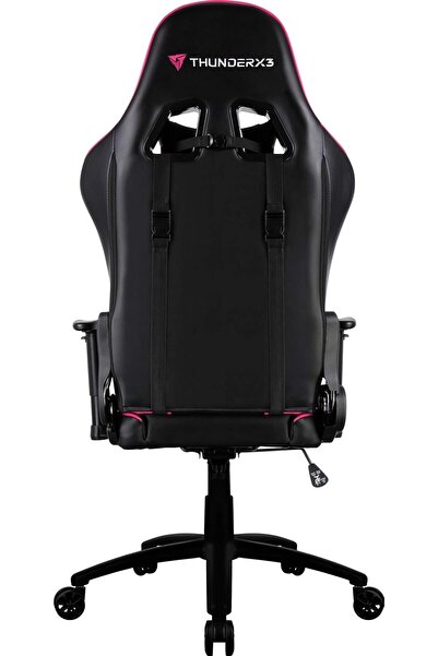 ThunderX3 TGC12 Gaming Chair — Air Ventilation, Adjustable Armrests, PU Leather, Fuchsia