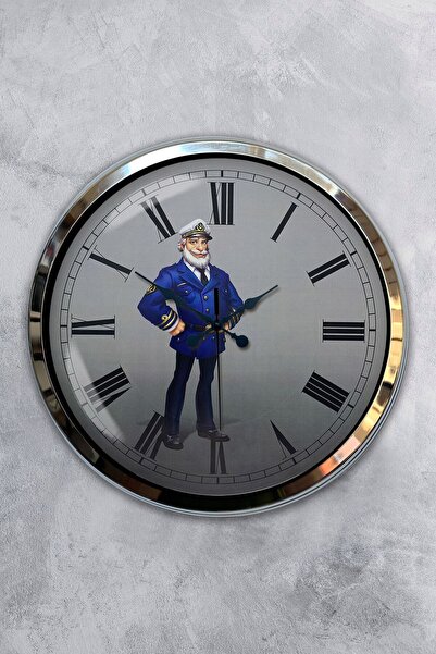 Kasva Concept هدية ساعة حائط جميلة من معدن الكروم مقاس 40 سم