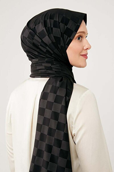 Levidor شال جاكار منقوش باللون الأسود الأنيق