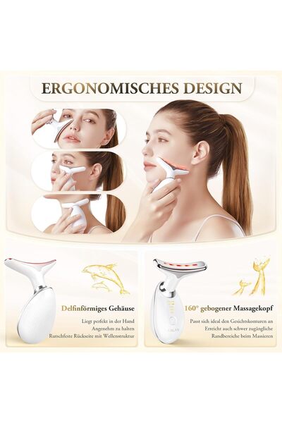 ANLAN Face Massager Against Wrinkles, 3-Mode 45°C V-Shape EMS Face Lifting Device (ANLAN)