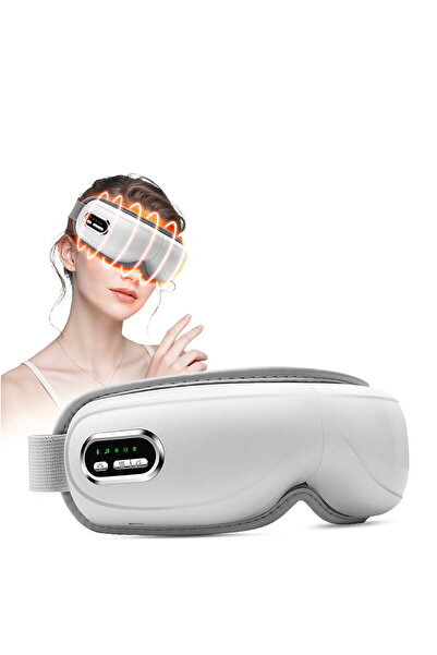 HYX جهاز تدليك العين مع حرارة وموسيقى بلوتوث، 5 أوضاع، قناع عين قابل للطي ومدفأ