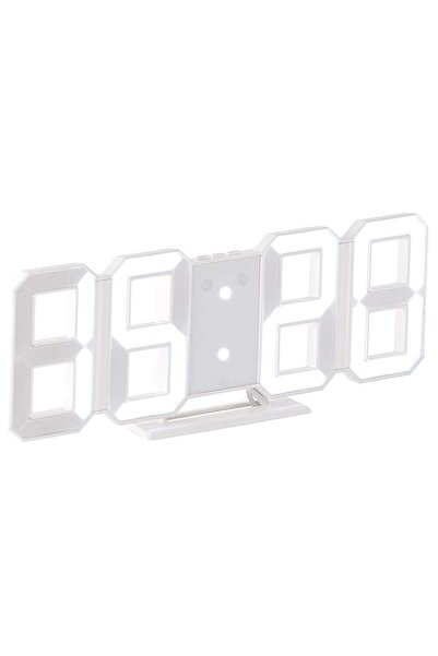 Generic Multifunctional LED Digital Wall Clock 12H/24H Time Display With Alarm White