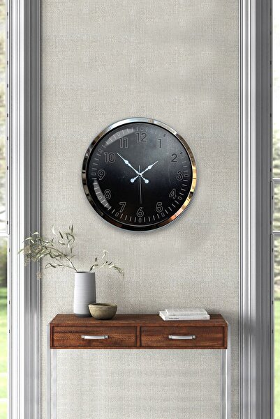 Kasva Concept 40 Cm Krom Metal Mutfak Duvar Saati