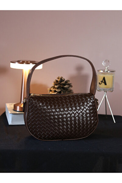 Alvora Örgü Dokulu Kutu Form Kadın Omuz & Çapraz Çanta