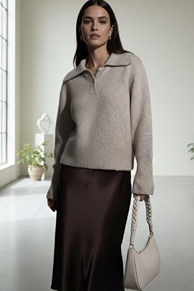 Cockatoo 4503 Wool Blend Soft Textured Polo Neck Sweater