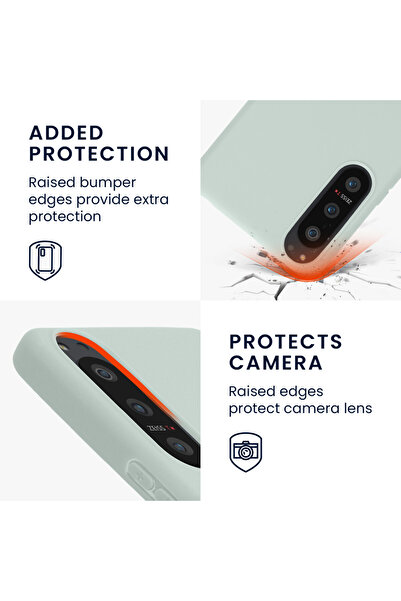 KWmobile Case for Sony Xperia 5 IV, Silicone, Green, 59866.200