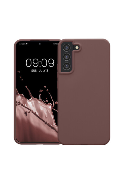 KWmobile Case for Samsung Galaxy S22 Plus, Silicone, Brown, 56761.181,