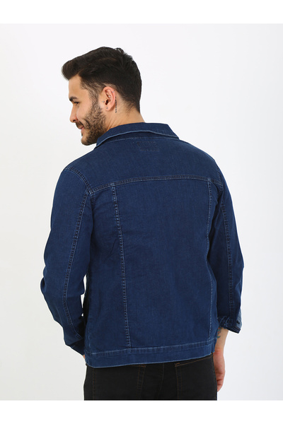 DENIM MAN Navy Blue Men's Jacket