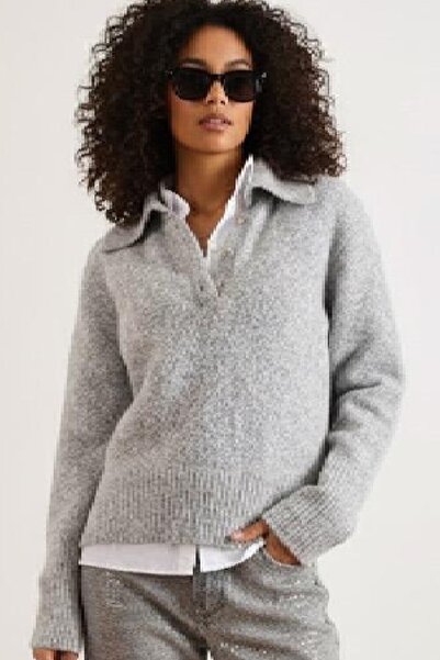 Cockatoo 4503 Wool Blend Soft Textured Polo Neck Sweater