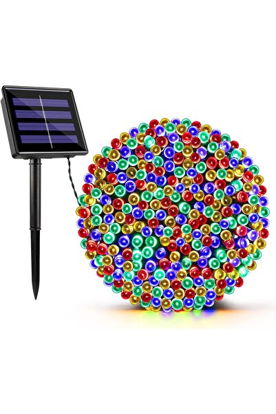 Zet Instalație solară 10m pentru exterior, 100 LED-uri cu panou inclus, fără ...