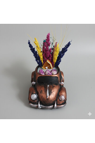 FLEX COMPANY RETROFLOWERCARCANDLE | El Yapımı Retro Araba Saksı Mum-001