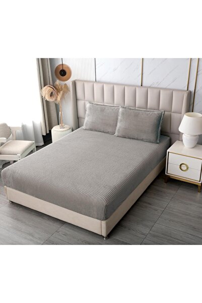 Truva Grup Bed Cover with Elastic 180x200x20 cm + 2 Pillowcases 50x70 cm – Cocolino Material