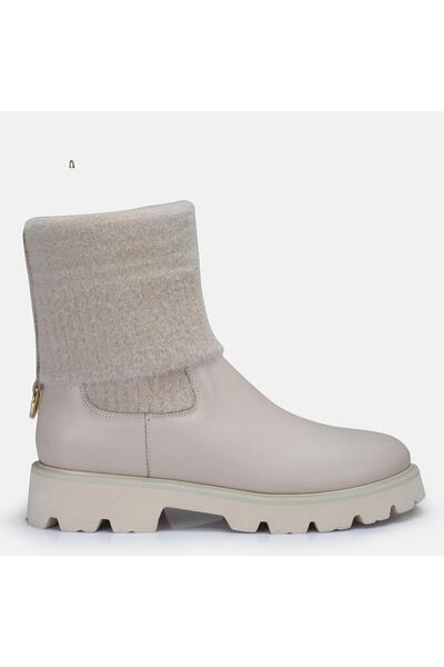 37Numara BÜYÜK NUMARA KADIN BEJ HAKİKİ DERİ SÜET TRİKO BOT 41-42-43-44-BEJ DERİ