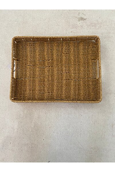 MİON Decorative Rectangular Wicker Tray