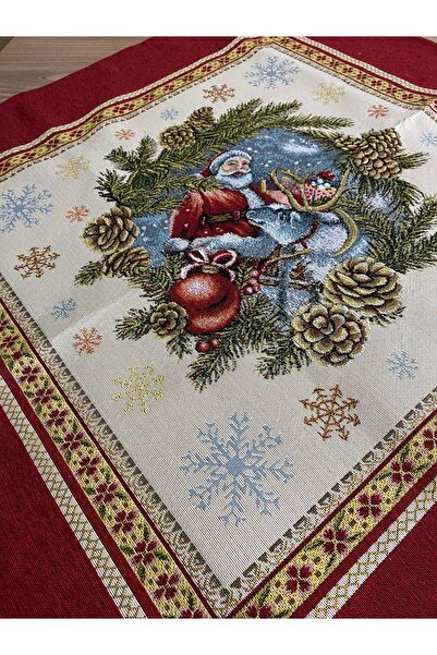 MYHOMEGOBLEN Tapestry Christmas Runner and Coffee Table Cover 35X145-80X80