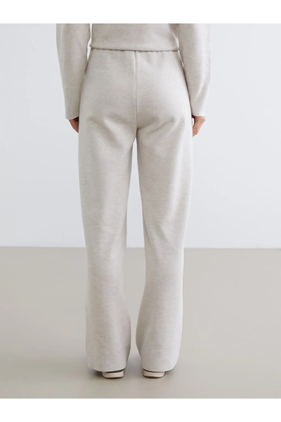 LC Waikiki Xside Beige Elastic Waist Wide Leg Women's Sweatpants