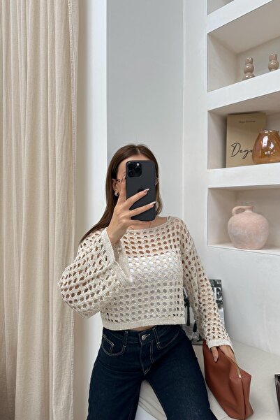 mylove سترة ذهبية اللون بفتحات لامعة